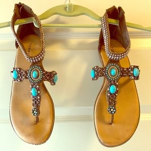 Torrid Women’s Jeweled Sandals Thong Style